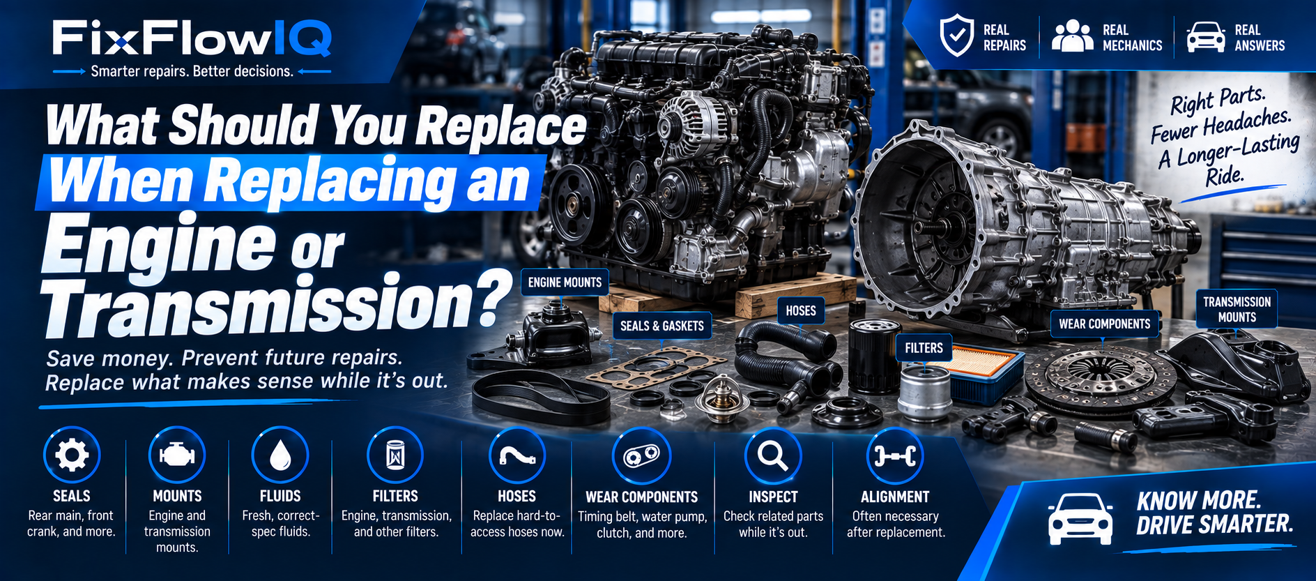 What Should You Replace When Replacing an Engine or Transmission?